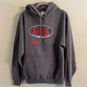 Port and company NHRA drag racing sweatshirt Sz Medium grey
